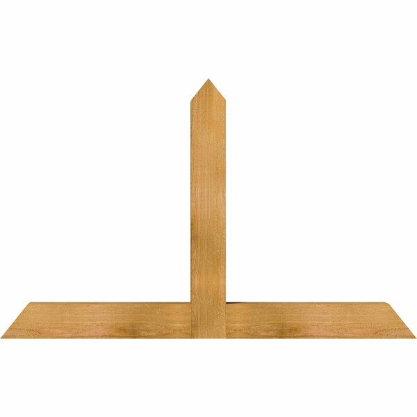 Ekena Millwork Portland Rough Sawn Timber Gable Bracket, Western Red Cedar, 48"W x 30"H x 4"D x 4"F, 15/12 Pitch GBW048X30X0404POR00RWR - main